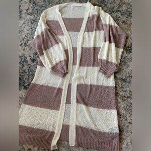 Wishlist Striped Maxi Cardigan